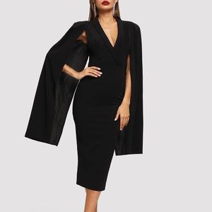 Black cape dress